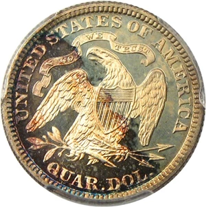 image for: 1882 25c PCGS/CAC Proof 66+ CAM - Pretty Toned Gem - No Reserve!