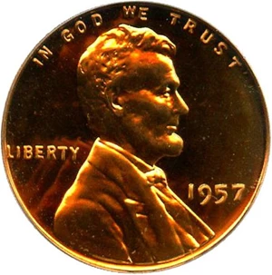 image for: 1957 1c PCGS Proof 68 RD CAM