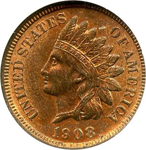 image for: 1908 1c NGC MS63 RB