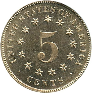 image for: 1879 5c PCGS Proof 65 CAM