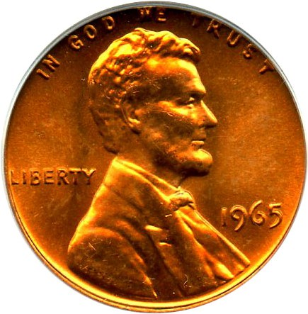image for: 1965 1c PCGS MS67 RD (Special Mint Set)