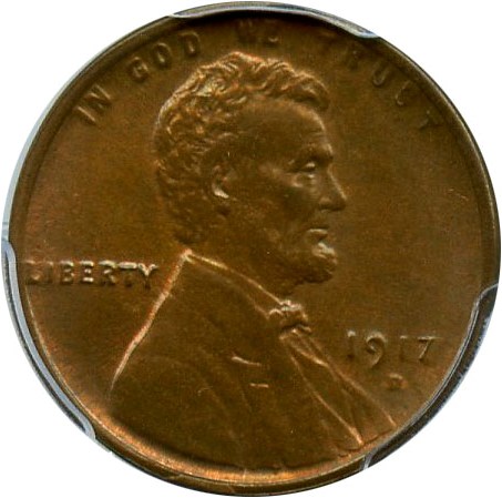 image for: 1917-D 1c PCGS MS63 BN