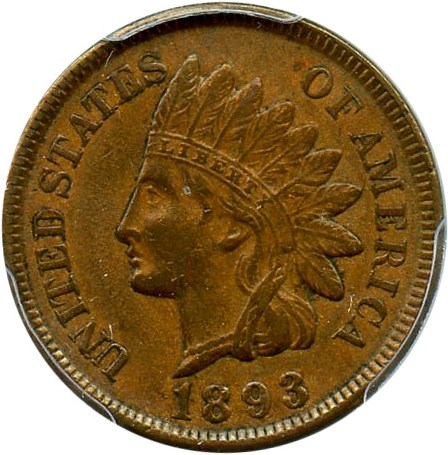 image for: 1893 1c PCGS AU55