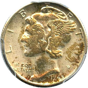 image for: 1945-D 10c PCGS MS66 - No Reserve!