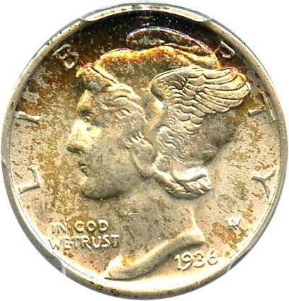 image for: 1936 10c PCGS MS65