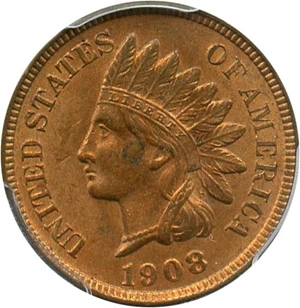 image for: 1908 1c PCGS MS63 RB - No Reserve!