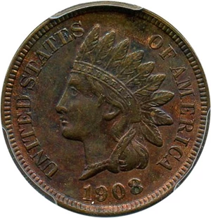 image for: 1908 1c PCGS MS62 RB