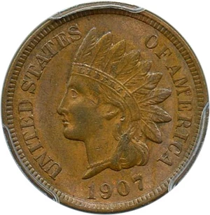 image for: 1907 1c PCGS AU58