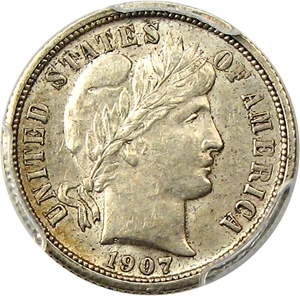image for: 1907-O 10c PCGS AU55