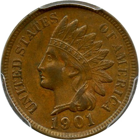 image for: 1901 1c PCGS AU58