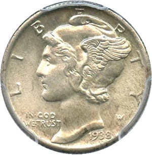 image for: 1938 10c PCGS MS66
