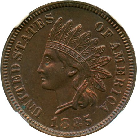 image for: 1885 1c NGC Proof 63 BN