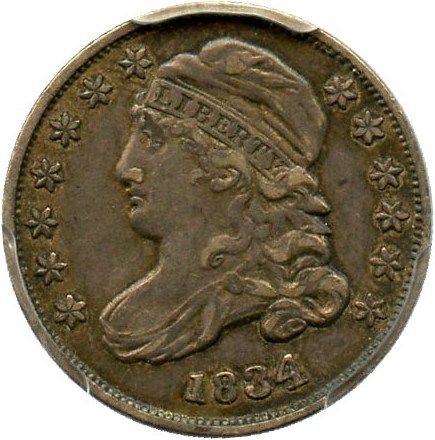 image for: 1834 10C PCGS/CAC XF40 (Large 4)