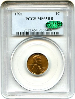 image for: 1921 1c PCGS/CAC MS65 RB