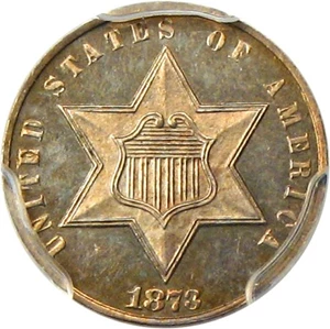 image for: 1873 3cS PCGS/CAC Proof 64 - Scarce, Proof-Only Date