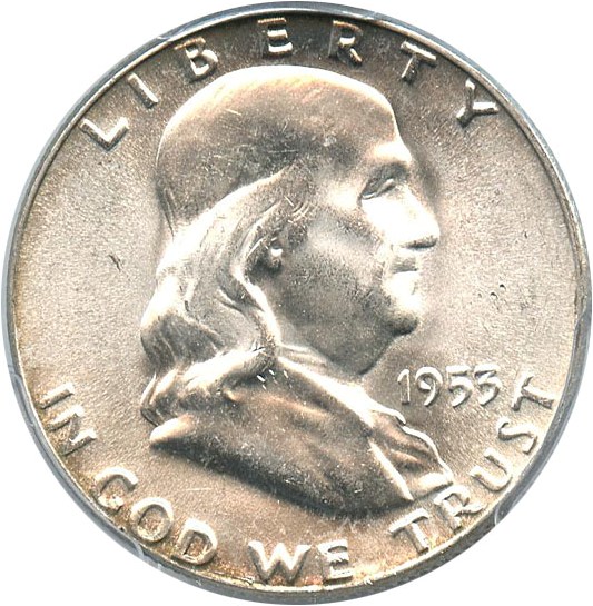 image for: 1953 50c PCGS MS65