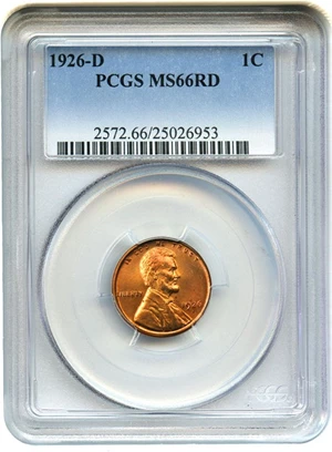 image for: 1926-D 1c PCGS MS66 RD - Important Registry Quality Rarity