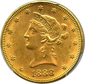 image for: 1888-S $10 PCGS MS62