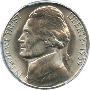 image for: 1939-S 5c PCGS MS64 (Reverse of 1938)
