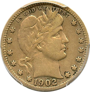 image for: 1902-S 25c PCGS VF25