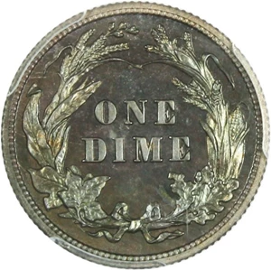 image for: 1912 10c PCGS/CAC Proof 67+ CAM - Gorgeous Toning, Finest at PCGS
