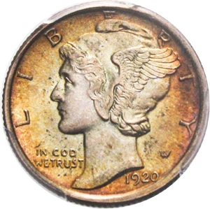 image for: 1920-D 10c PCGS MS66 FB - Wonderful Gem, Rare Quality