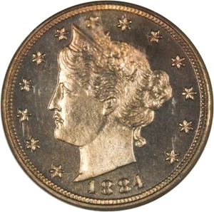 image for: 1884 5c NGC Proof 67 CAM