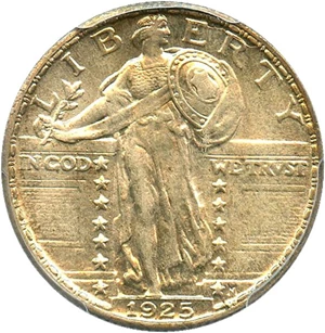image for: 1925 25c PCGS MS62