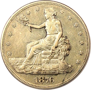 image for: 1876-CC Trade$ PCGS XF45 (Doubled Die Reverse)