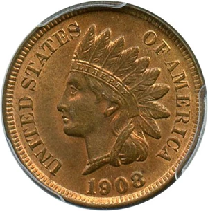 image for: 1908 1c PCGS MS63 RB