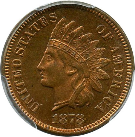 image for: 1878 1c PCGS/CAC Proof 64 RB