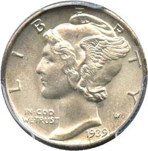 image for: 1939 10c PCGS MS66