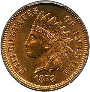 image for: 1878 1c PCGS/CAC MS65 RB