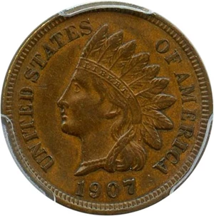 image for: 1907 1c PCGS AU55