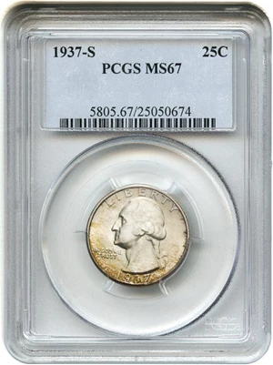 image for: 1937-S 25c PCGS MS67 - Registry Quality Gem