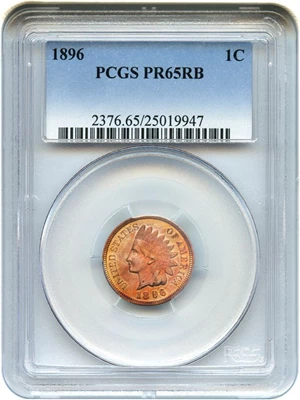 image for: 1896 1c PCGS Proof 65 RB
