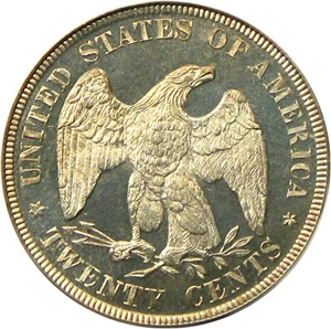 image for: 1875 20c PCGS/CAC Proof 65 CAM - Wonderful Gem Proof Twenty Cent