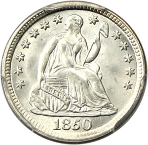 image for: 1850 H10c PCGS/CAC MS65+