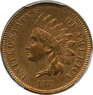 image for: 1872 1c PCGS MS63 RB - Key Date