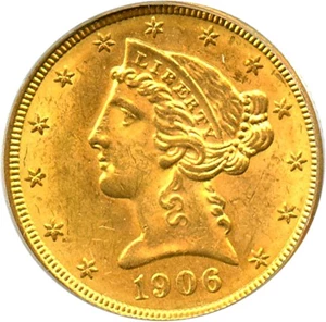 image for: 1906 $5 PCGS/CAC MS63 OGH