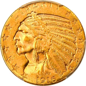 image for: 1916-S $5 PCGS/CAC MS64 - Scarce High Grade