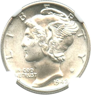 image for: 1942-D 10c NGC MS65 - No Reserve!