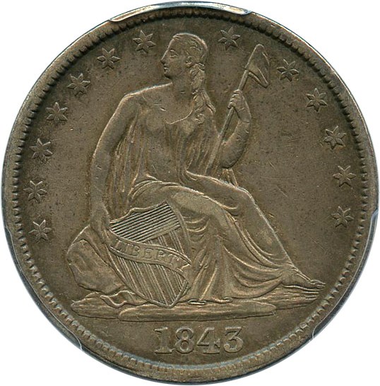 image for: 1843 50c PCGS XF40