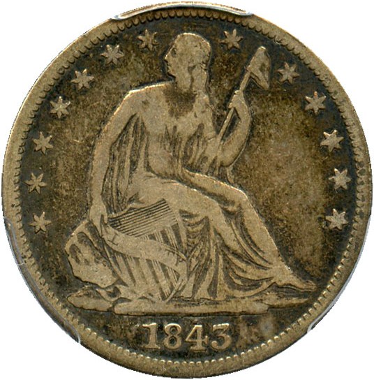 image for: 1843-O 50c PCGS F12