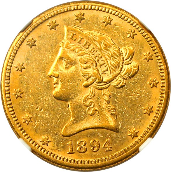 image for: 1894-O $10 NGC AU50 ex: Richmond Collection - No Reserve!