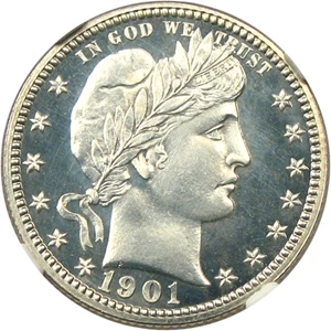 image for: 1901 25c NGC Proof 65