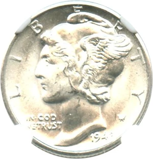 image for: 1942-D 10c NGC MS65