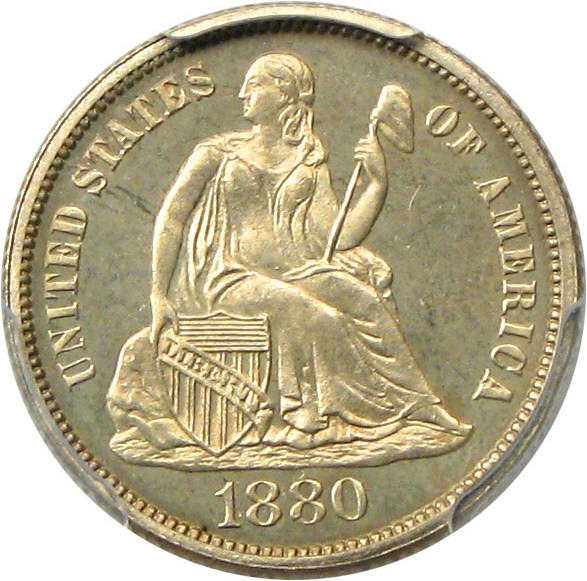 image for: 1880 10c PCGS Proof 64 - No Reserve!