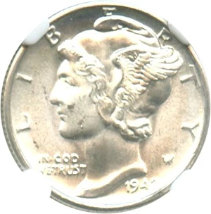 image for: 1942-D 10c NGC MS65
