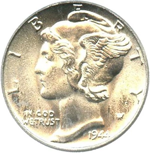 image for: 1944 10c PCGS MS66 FB OGH